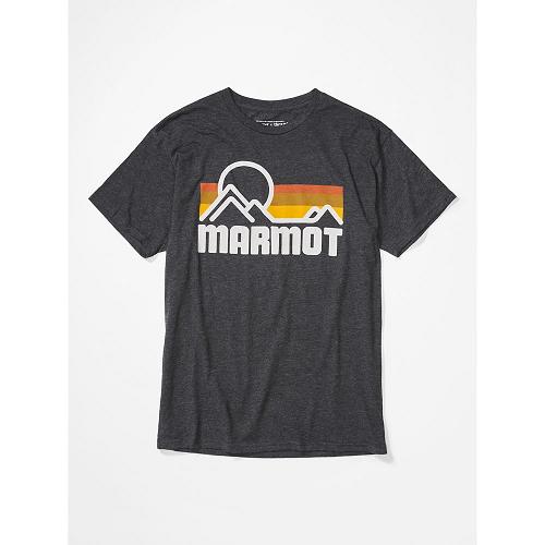 Marmot Clothes Black NZ - Coastal T-Shirts Mens NZ8259310